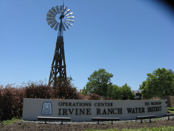 IRWD's Windmill sits at the gates of the water Recycling plant.